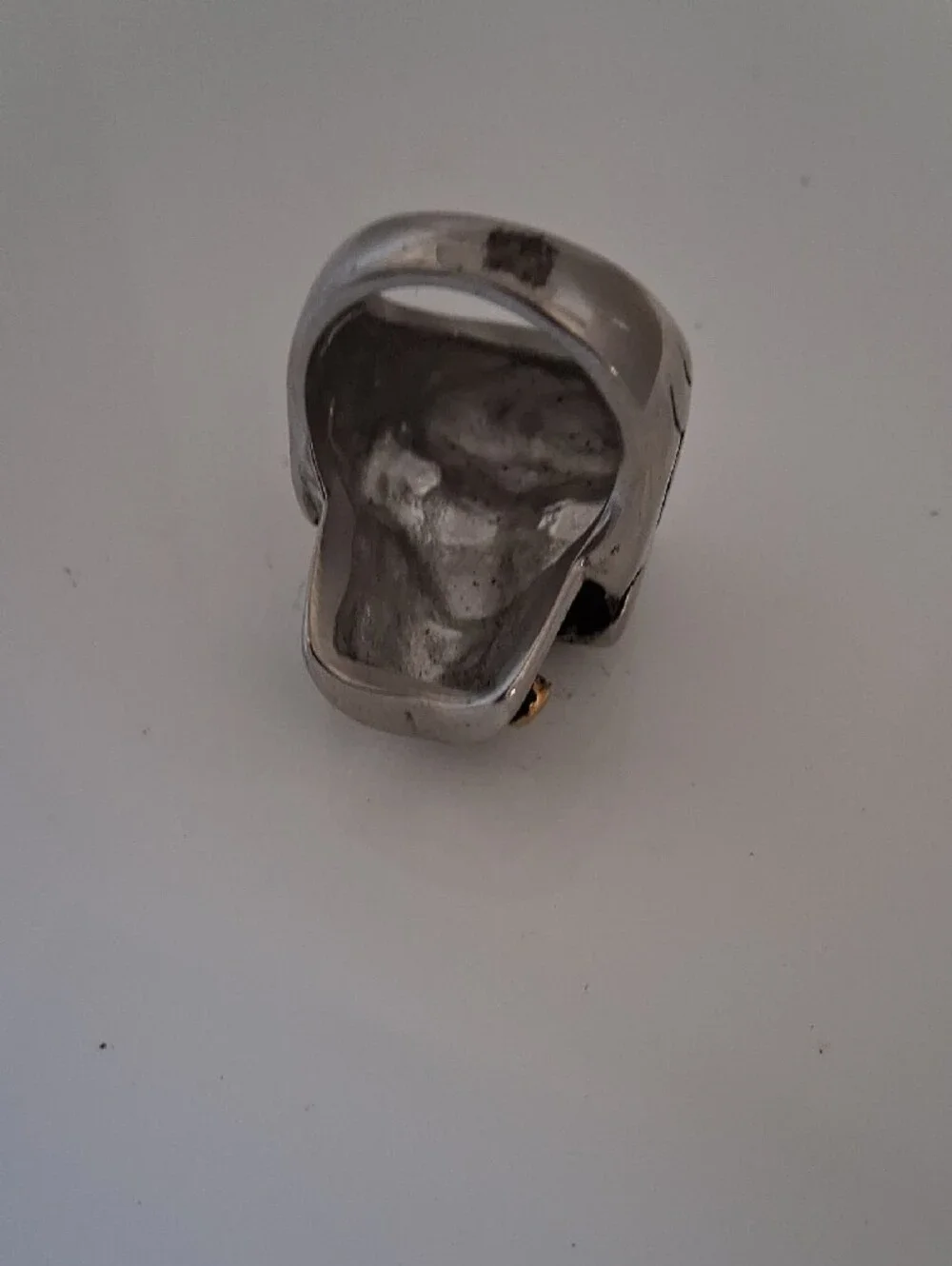 Skull Ring with Red Eye Accents - Men's Accessory 316L Surgical Steel